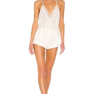 Genevive Charmeuse Lace Romper