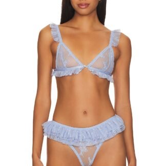 x Intimately FP Feeling Frilly Triangle Bralette In Blue