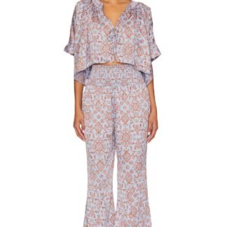 x Intimately FP Misty Mornings Sleep Set In Blue Combo