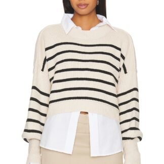 Stripe Easy Street Crop Sweater
