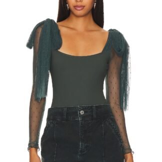 x Intimately FP Tongue Tied Bodysuit In Green Gables
