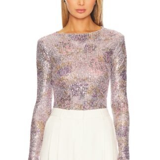 x Intimately FP Printed Gold Rush Long Sleeve In Lilac Combo