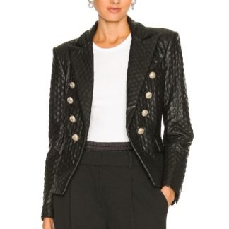 Angie Faux Leather Blazer