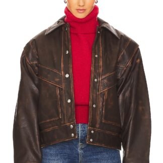 Jayden Distressed Leather Jacket