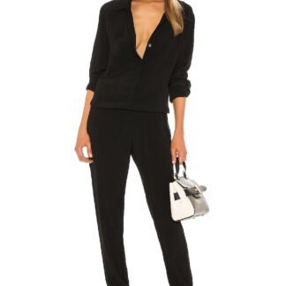 Crepe Long Sleeve Jumpsuit