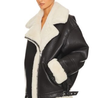 80s Oversized Faux Shearling Jacket