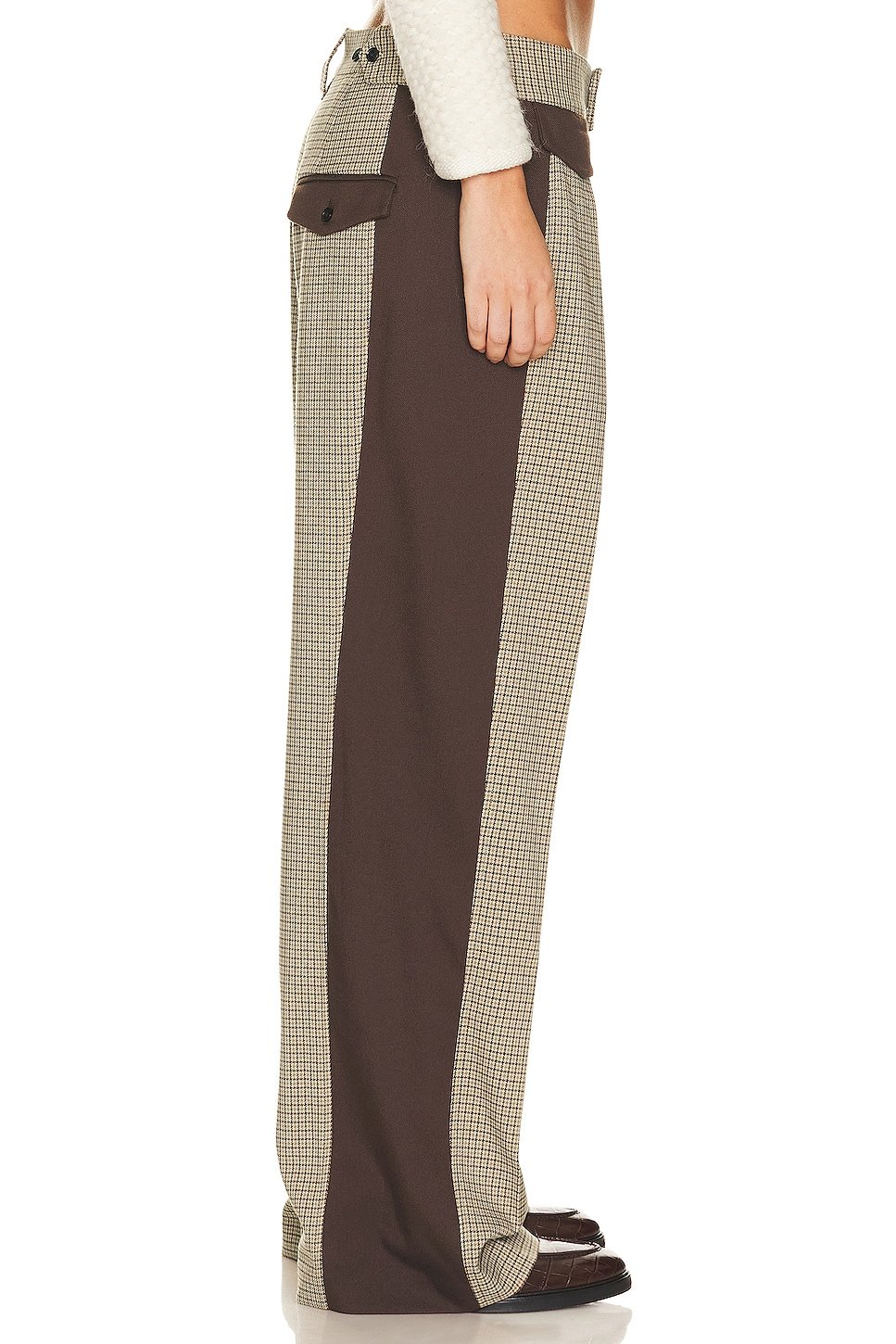 Colorblock Plaid Suit Trouser - Image 2