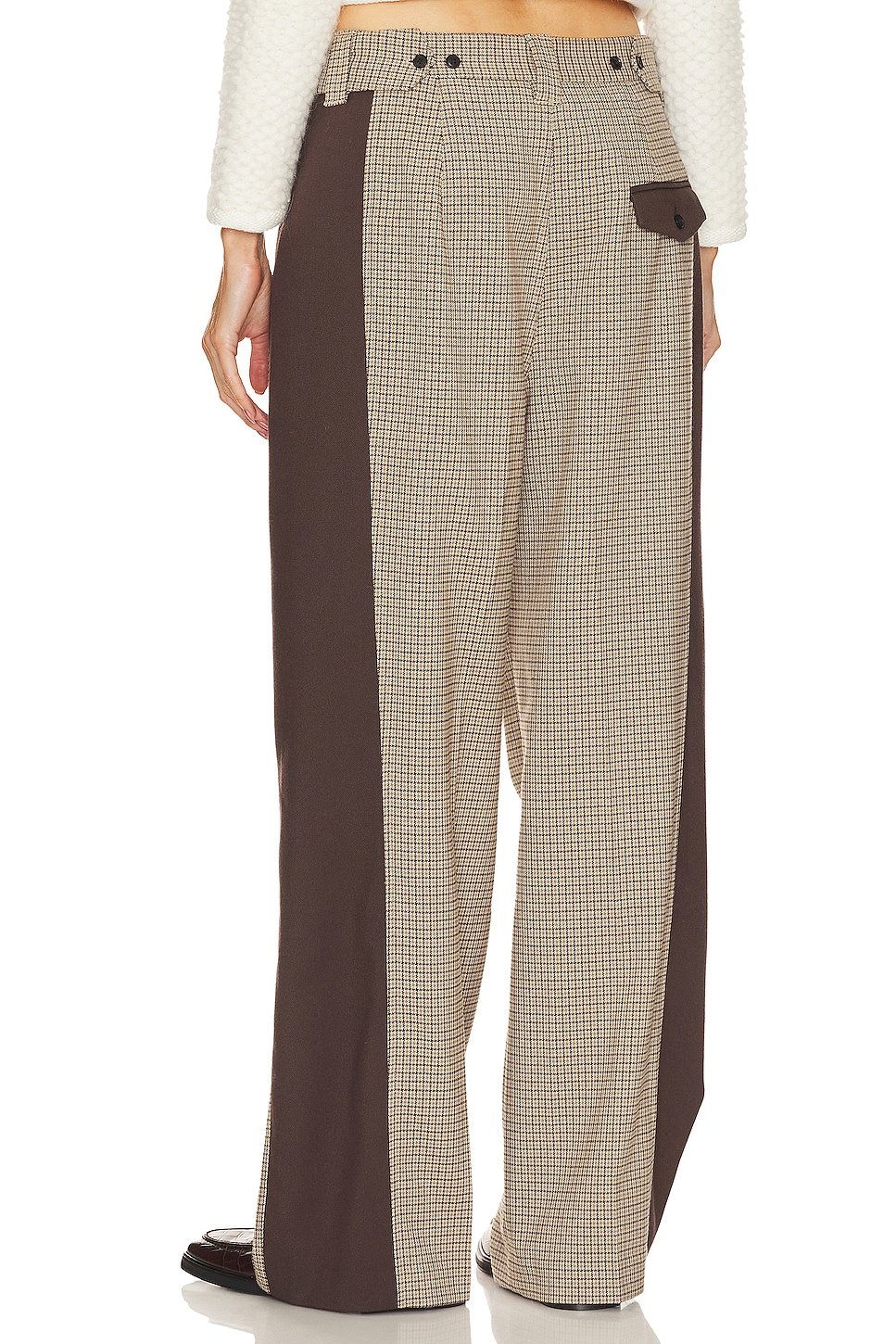 Colorblock Plaid Suit Trouser - Image 3