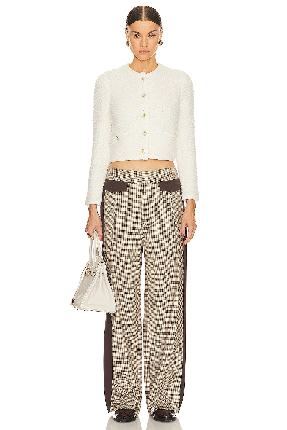 Colorblock Plaid Suit Trouser - Image 4