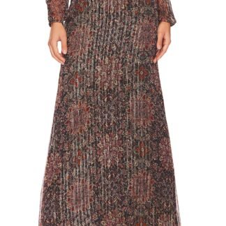 x REVOLVE Mareisa Metallic Maxi Skirt