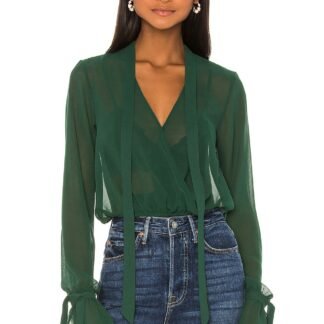 x REVOLVE Joli Tie Cuff Blouse