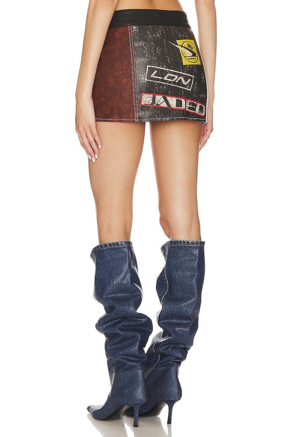 Daytona Faux Leather Mini Skirt - Image 3