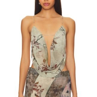 Super Cowl Neck Top With Straps