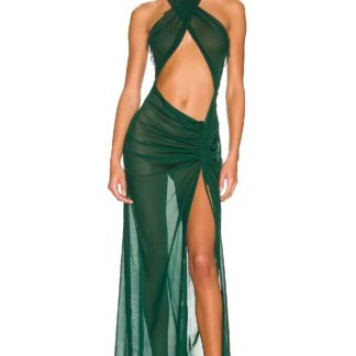 Mesh Wrap Gown