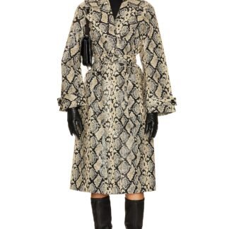 Jo Faux Snakeskin Trench