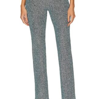 Metallic Tie Knit Slim Pants
