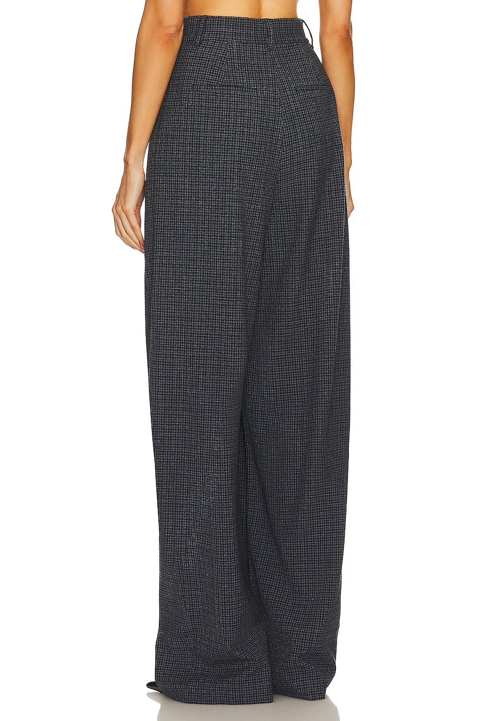 The High Waist Pleated Plaid Trouser - Image 3