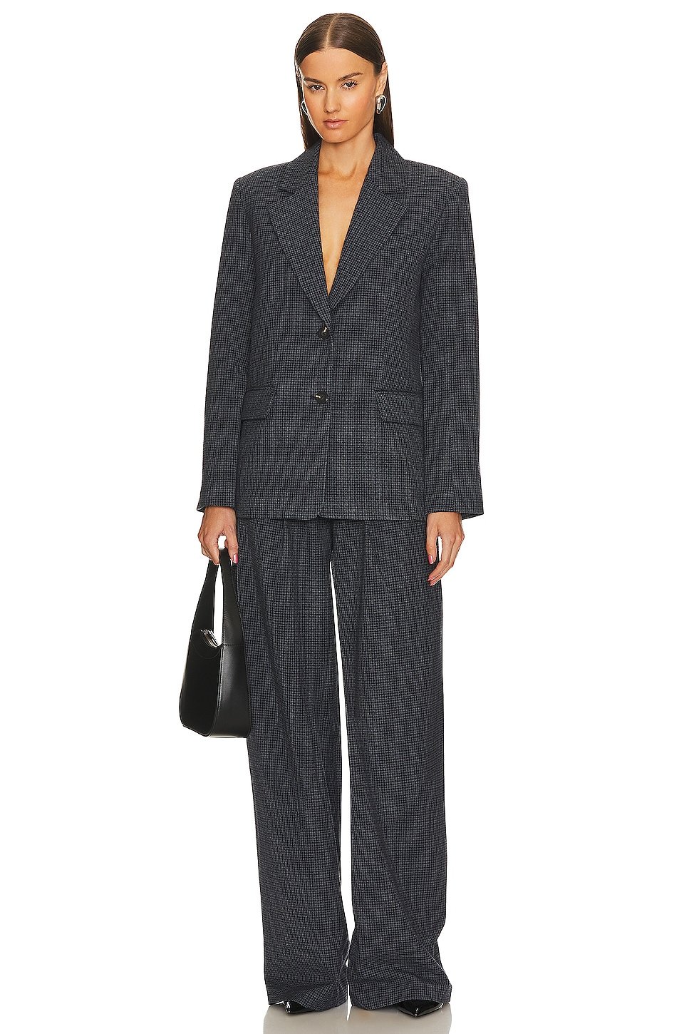 The High Waist Pleated Plaid Trouser - Image 4