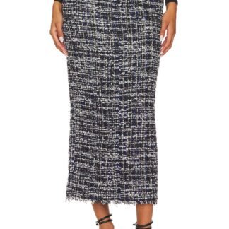 Tweed Straight Maxi Skirt