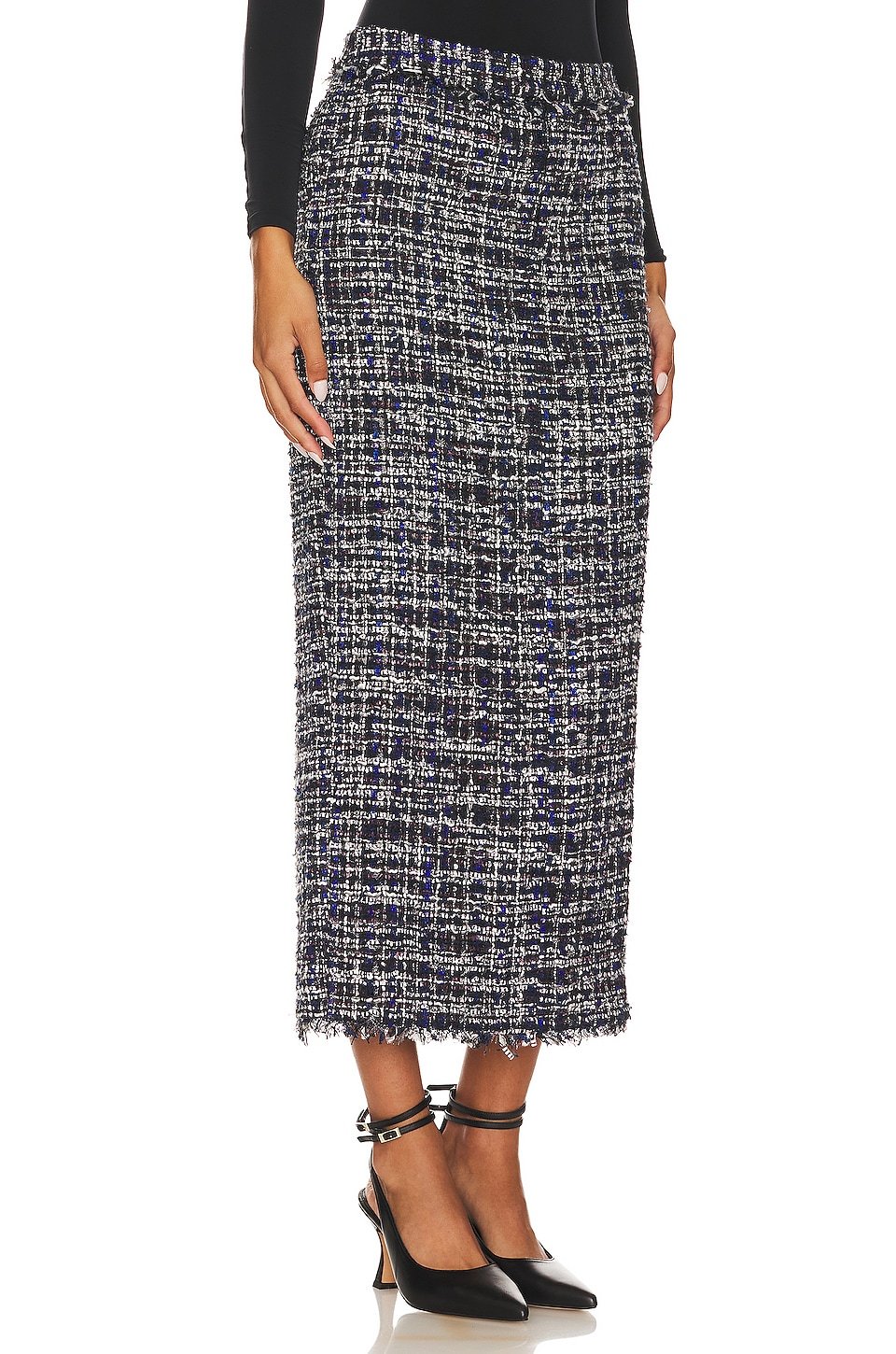 Tweed Straight Maxi Skirt - Image 2