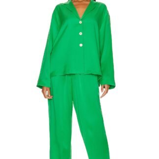 Washable Silk Long Sleeve Pant Set