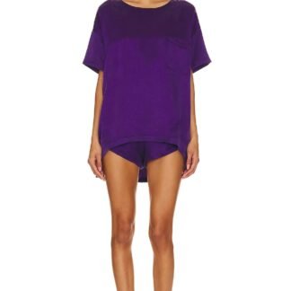 Silk Tee Pajama Set