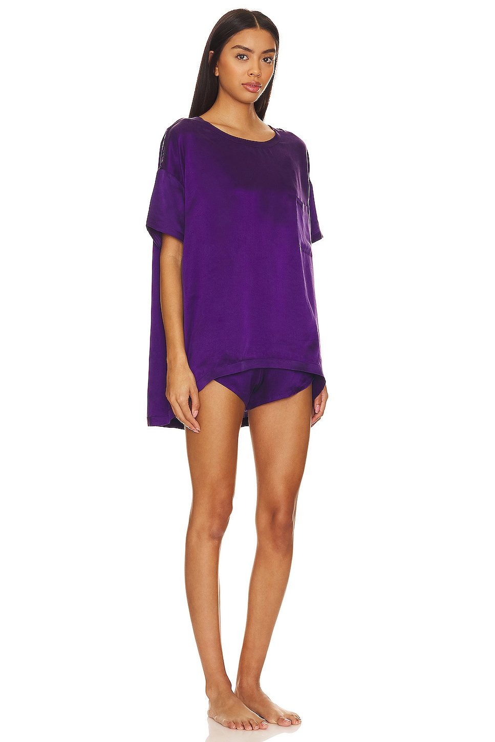 Silk Tee Pajama Set - Image 2