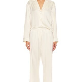 Silk Long Sleeve Pajama Pant Set