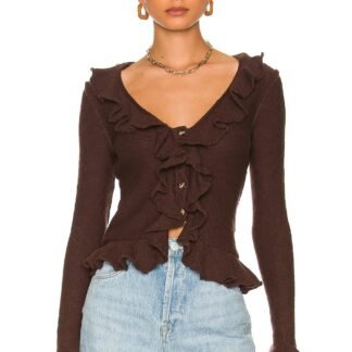 Ruffle Sweater Cardigan