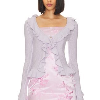 Ruffle Sweater Cardigan
