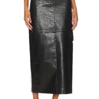 Halle Faux Leather Maxi Skirt