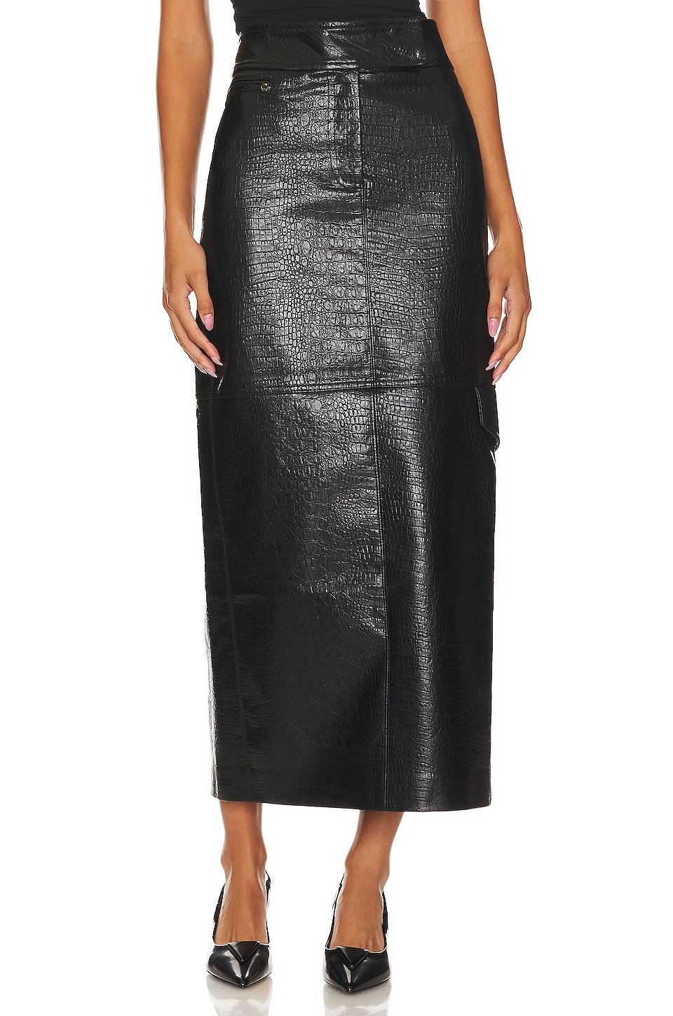 Halle Faux Leather Maxi Skirt