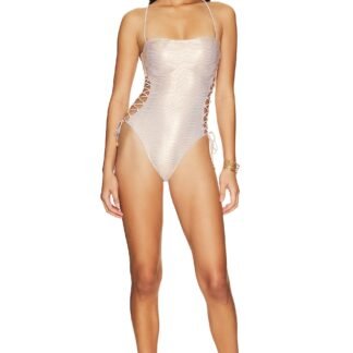 Golden Luli Lace Up One Piece