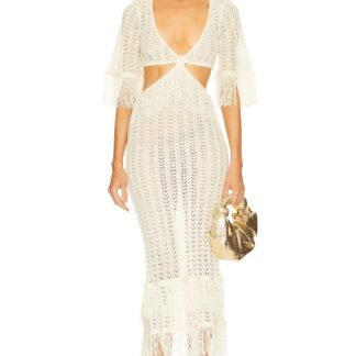 x REVOLVE Hanley Fringe Maxi Knit Dress