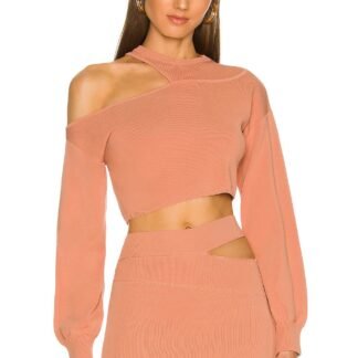 Asym Cut Out Dolman Sweater
