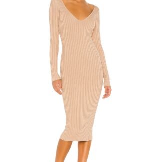 Bekah Deep V Midi Dress