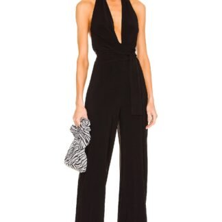 Halter Wrap Straight Leg Jumpsuit