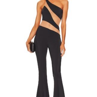 Snake Mesh Fishtail Jumpsuit