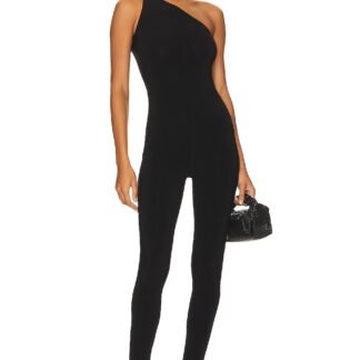 One Shoulder Catsuit With Footie