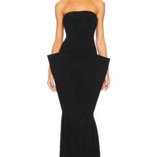 Strapless Wing Fishtail Gown