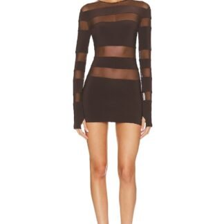 Spliced Long Sleeve Pickleball Dress