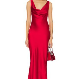 Deep Drape Neck Gown