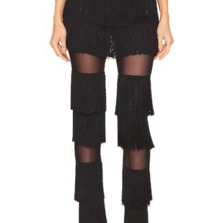 Spliced Boot Pant With Fringe