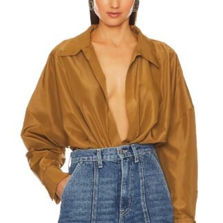 Oversized Boyfriend Shirt Bodysuit