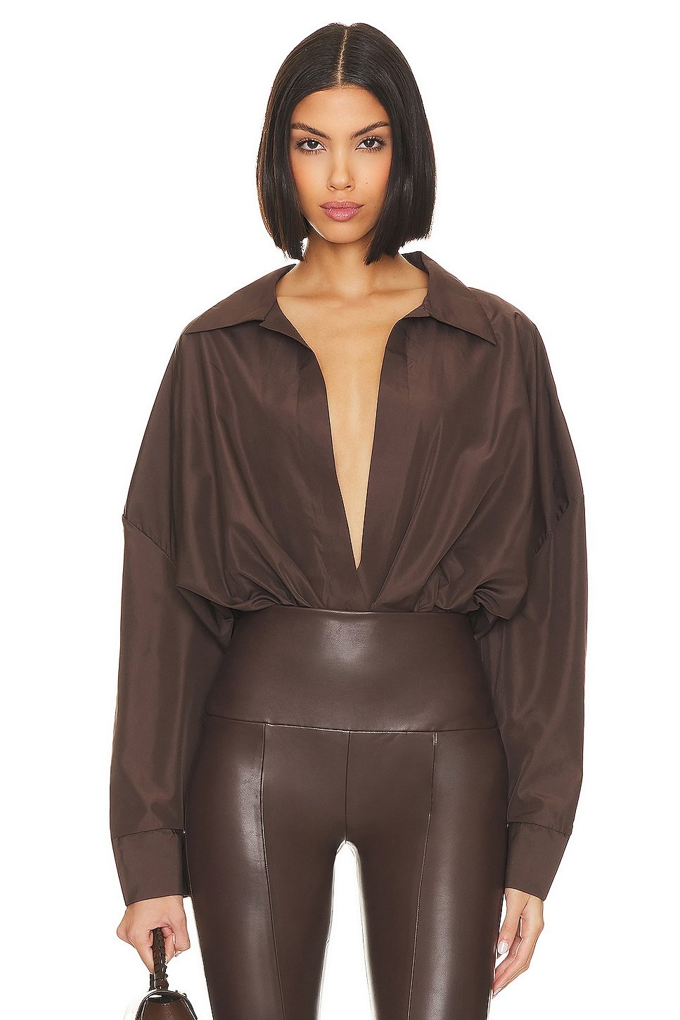 Oversized Boyfriend Shirt Bodysuit