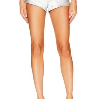 X REVOLVE Revenge Metallic Leather Bandit Short In Silver