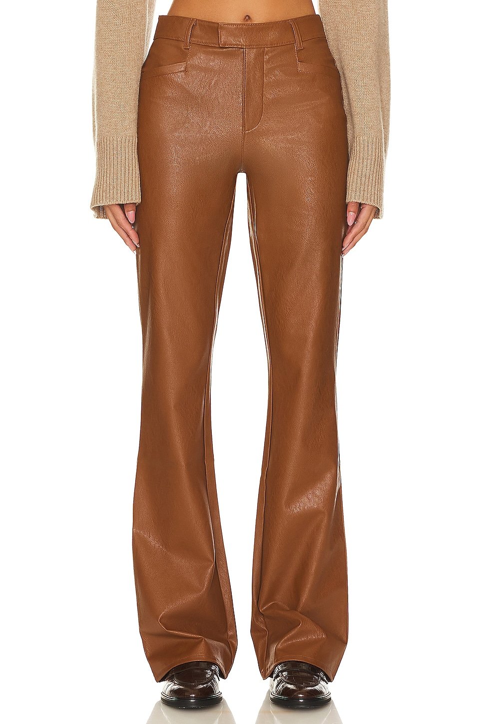 Faux Leather High Rise Laurel Canyon Flare