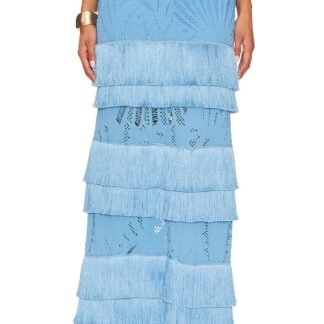 Fringe Lace Maxi Skirt