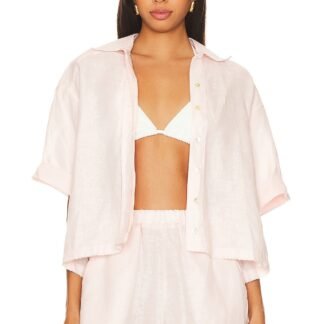 Scalloped Linen Top
