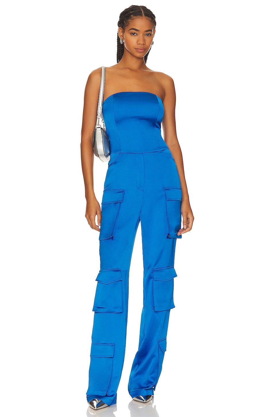 Strapless Pocket Detailed Jumpsuit